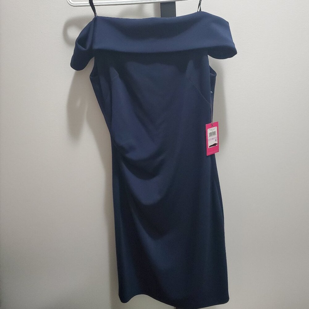 Vinca Camuto off-shoulder dress in Navy
